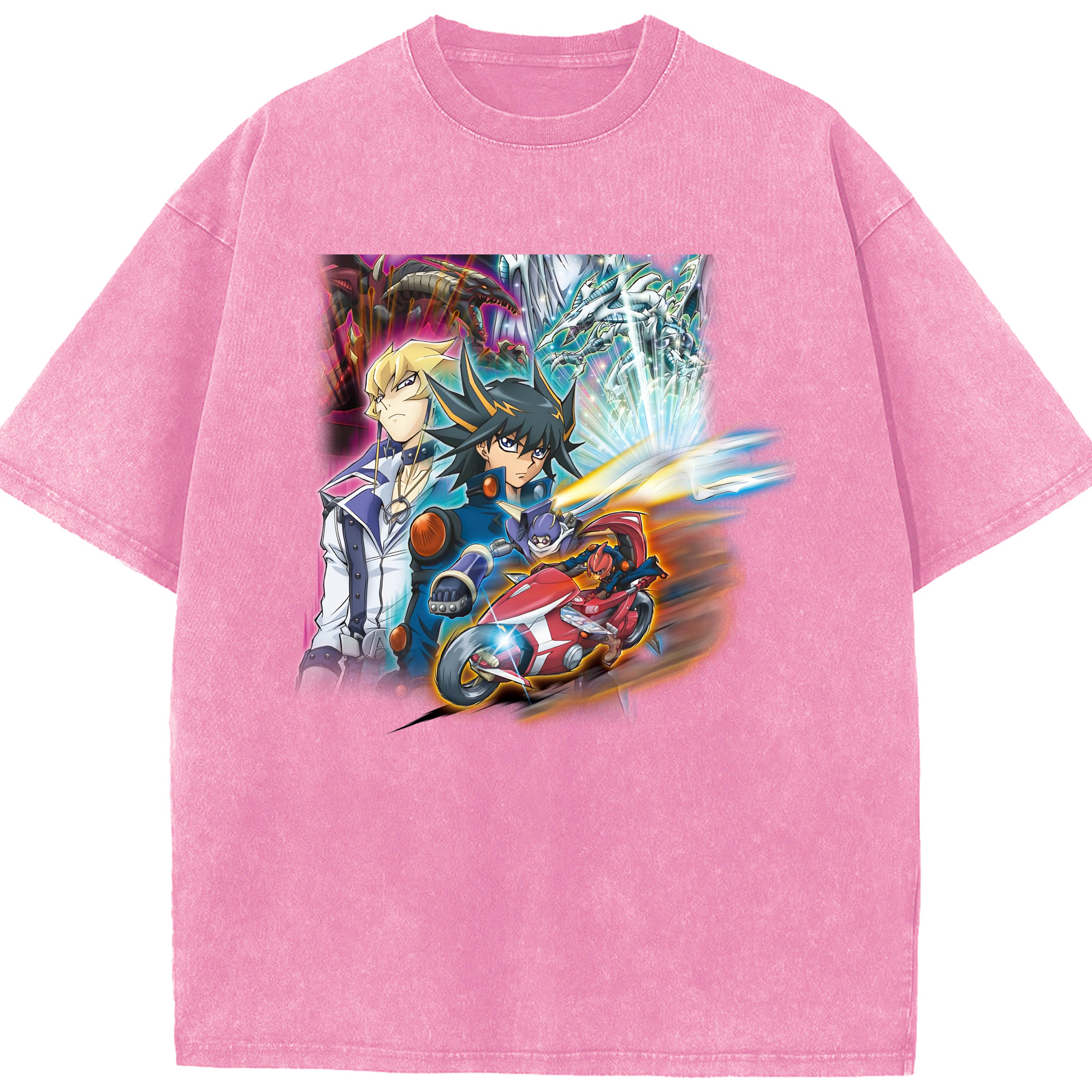 （画像用） 遊☆戯☆王 Yu-Gi-Oh! 綿100% ヴィンテージ風 半袖Tシャツ（フロントプリント）